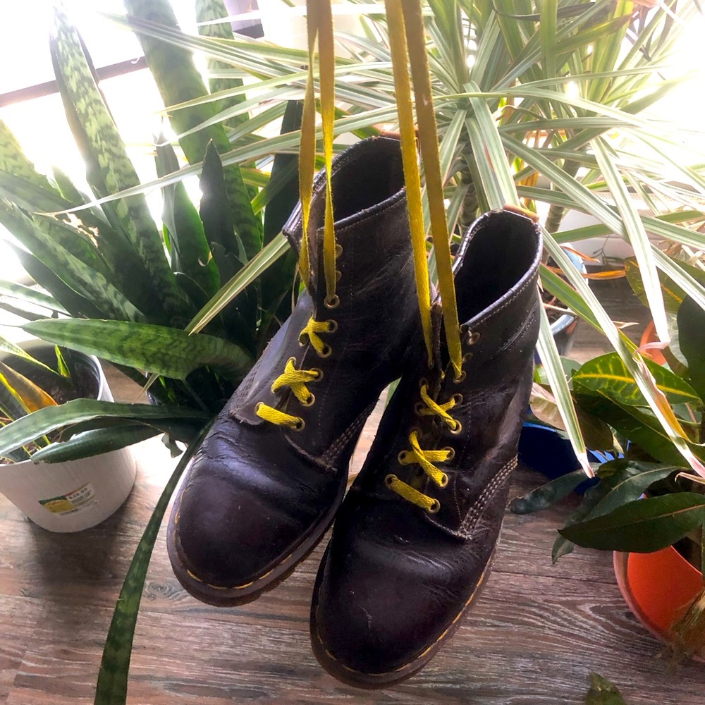 Genuine Leather Doc Marten Boots 
Men’s 9 
Women’s 10 ish